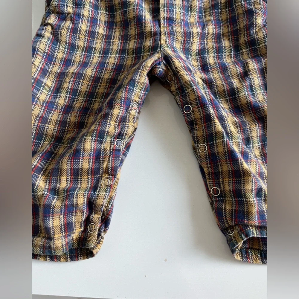 Vintage Gymboree Plaid Overall Jumper